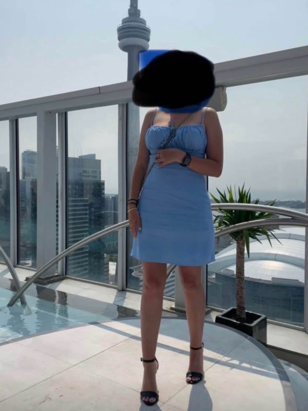 Aritzia Sunday Best Blue Mini Dress